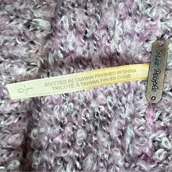 Free People Oversized BFF Cocoon Dip Dye Sweater Pink Purple - Size Large - Picture 7 of 10